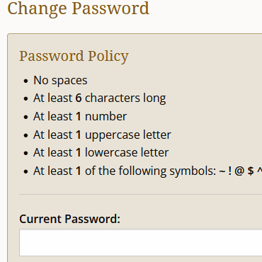 Change your password