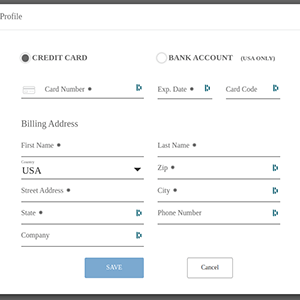 Save new payment profile