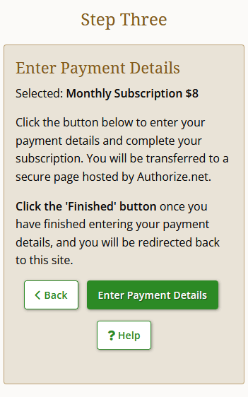 Enter payment details